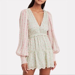 Hemant and Nandita Green and Pink Dress